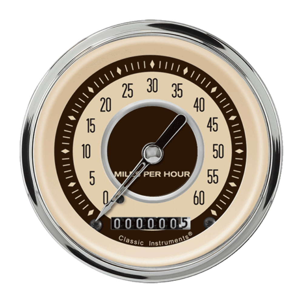 Nostalgia VT 3 3/8" Low Speed Speedometer LSNT