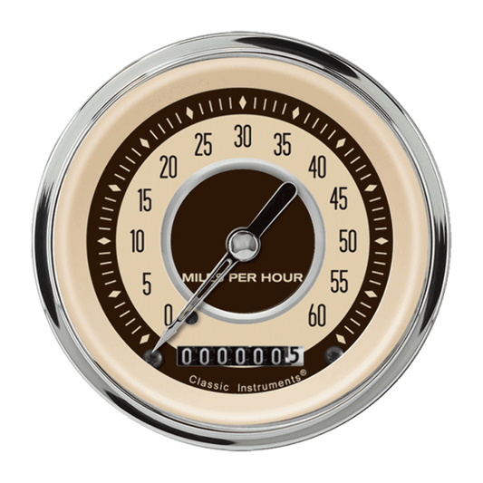 Nostalgia VT 3 3/8" Low Speed Speedometer LSNT
