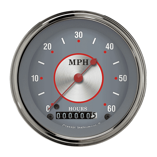Silver Series 3 3/8" Low Speed Speedometer LSSS