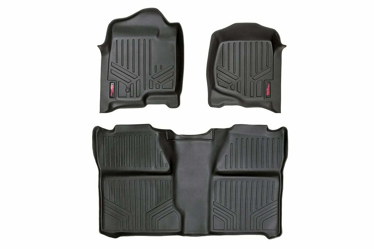 Fits Chevy/GMC 1500/2500HD (07-14) Floor Mats; FR & RR; Crew Cab; M-20713