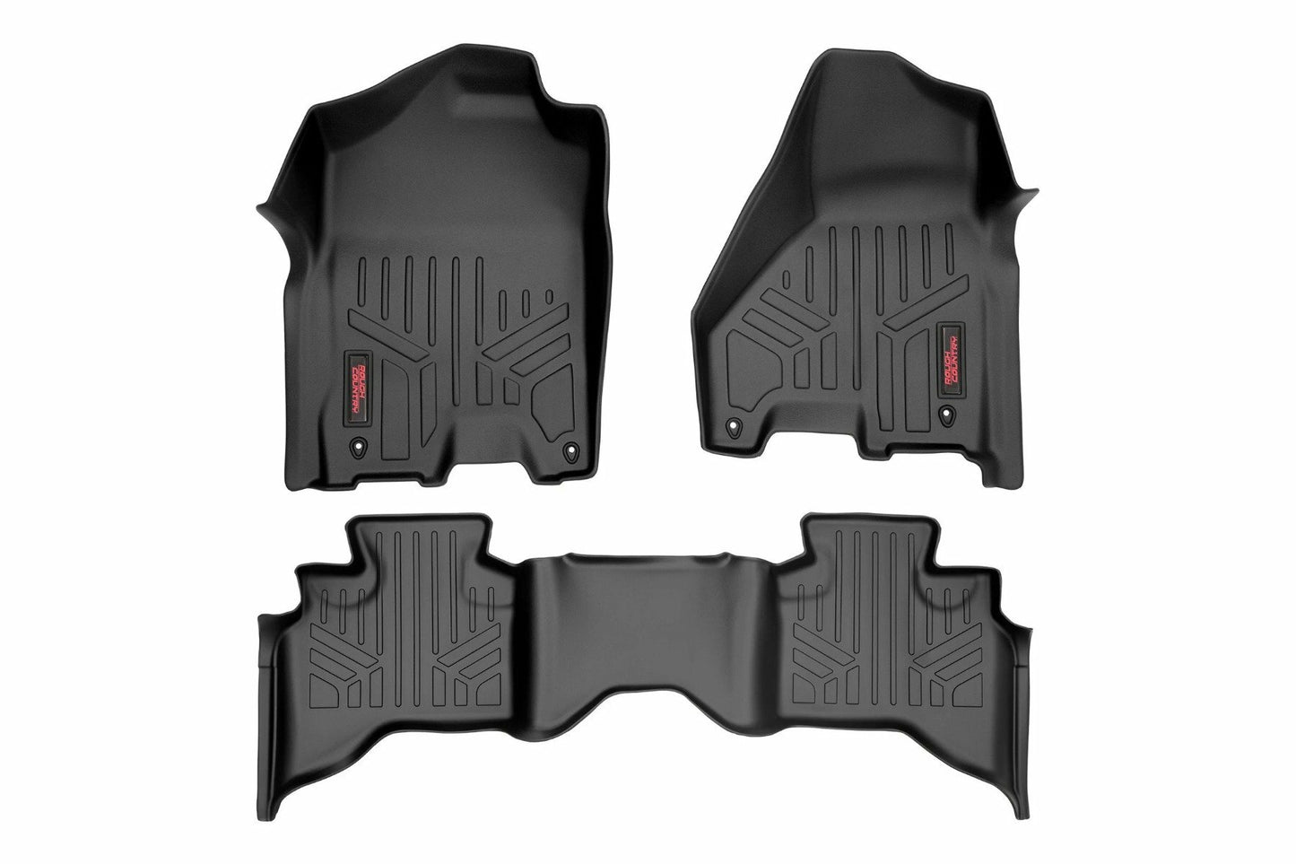 Fits Ram 1500 2WD/4WD (2012-2018 & Classic) Floor Mats; FR/RR; Quad Cab; M-31212