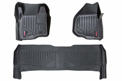 Fits Ford F-250/F-350 SD (11-16) Floor Mats; FR & RR; Depressed Pedal; M-51223