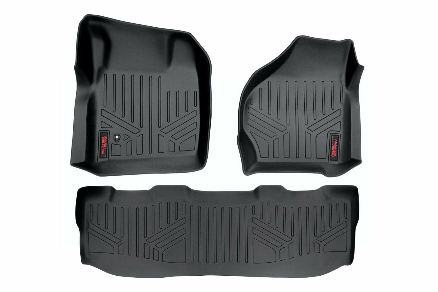 Fits Ford F-250/F-350 SD 2&4WD (99-07) Floor Mats; FR & RR; Crew Cab; M-52002