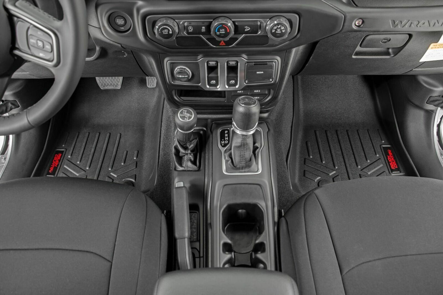 Fits Jeep Gladiator JT 4WD (2020-2024) Floor Mats; FR & RR; RR Non-Lock; M-61505