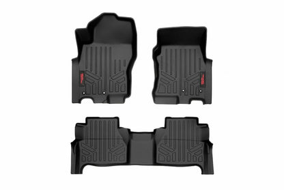 Fits Nissan Frontier 2WD/4WD (2022-2024) Floor Mats; FR & RR; Crew Cab; M-80515
