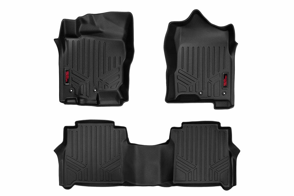 Fits Nissan Titan (17-24)/Titan XD (16-24) Floor Mats; FR & RR; Crew Cab M-81712