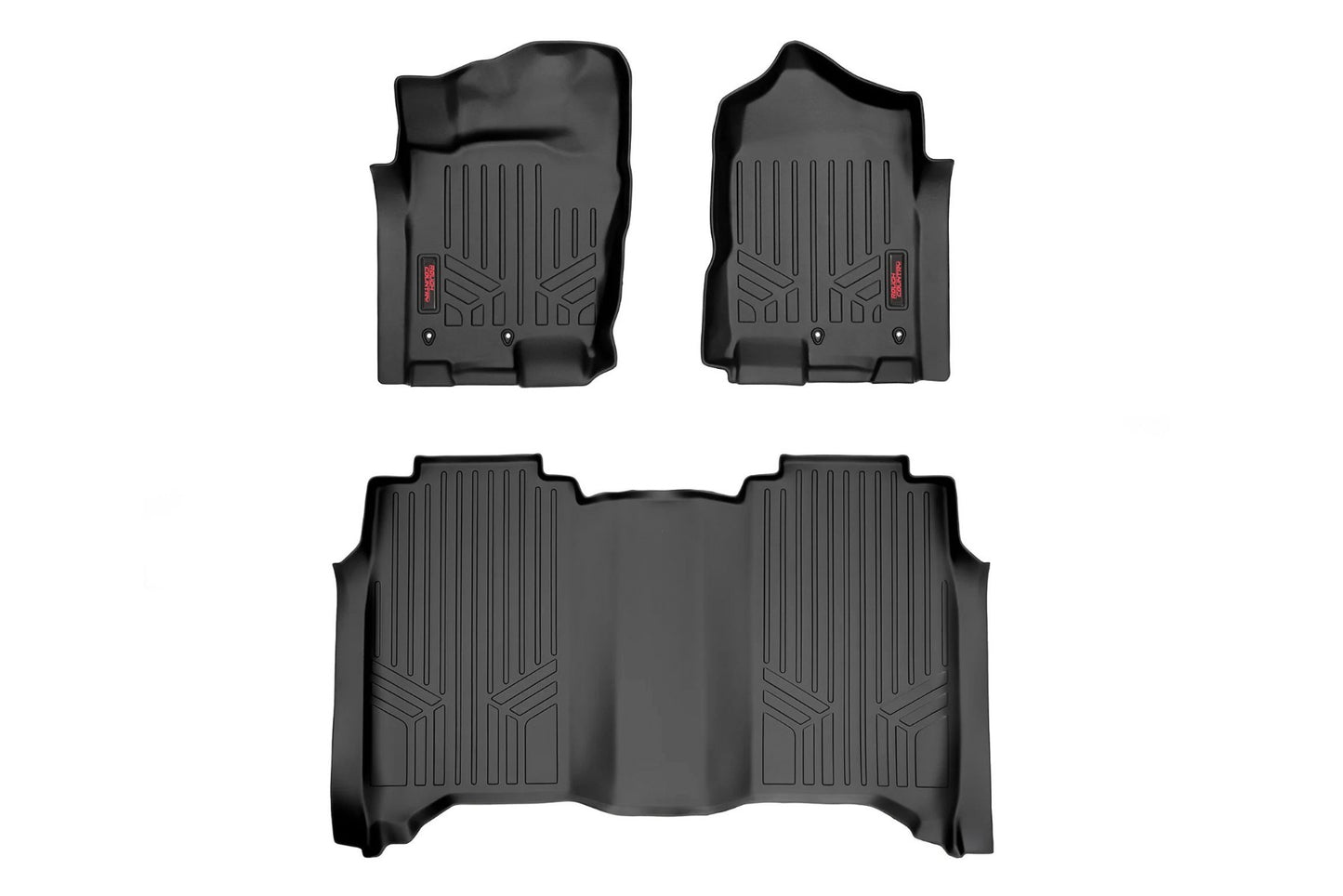Fits Nissan Titan (17-24)/Titan XD (16-24) Floor Mats; FR & RR; Crew Cab M-81715