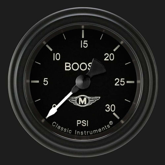 Moal Bomber 2 1/8" Boost Gauge, 30 psi MA142BLF