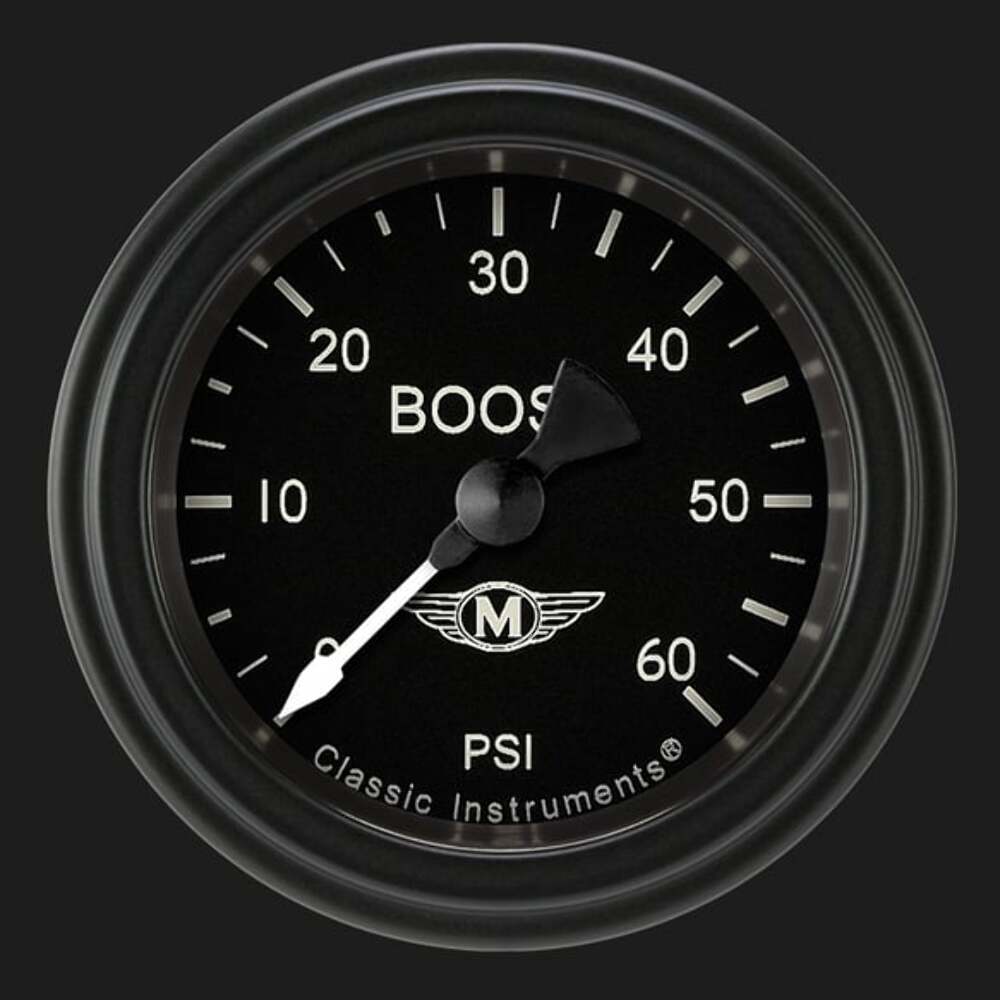 Moal Bomber 2 1/8" Boost Gauge, 60 psi MA143BLF