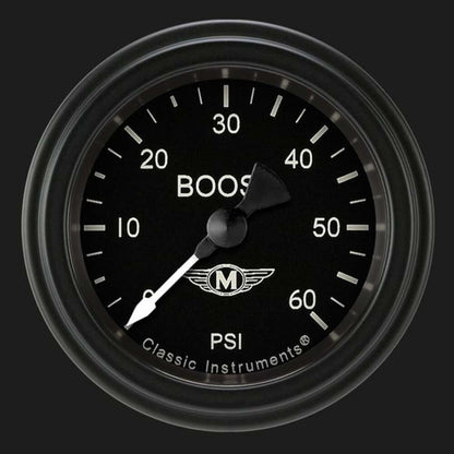 Moal Bomber 2 1/8" Boost Gauge, 60 psi MA143BLF