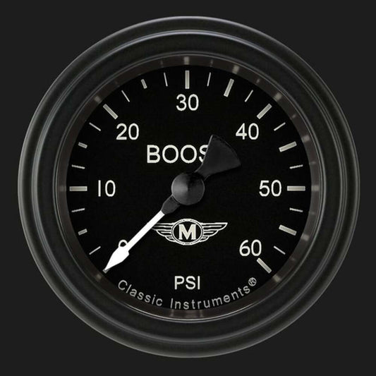 Moal Bomber 2 1/8" Boost Gauge, 60 psi MA143BLF