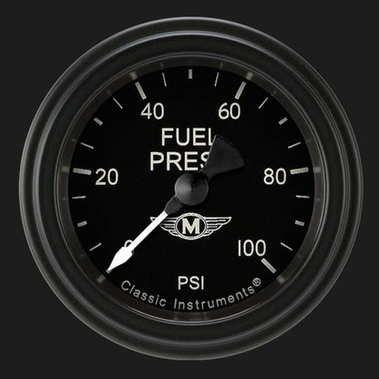 Moal Bomber 2 1/8" Fuel Pressure Gauge, 100 psi MA146BLF