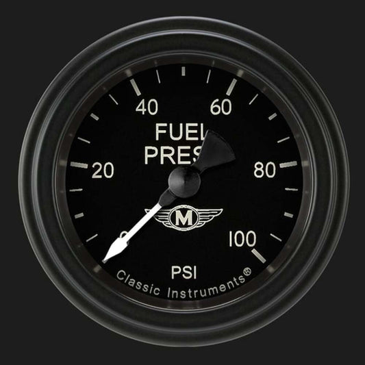 Moal Bomber 2 1/8" Fuel Pressure Gauge, 100 psi MA146BLF