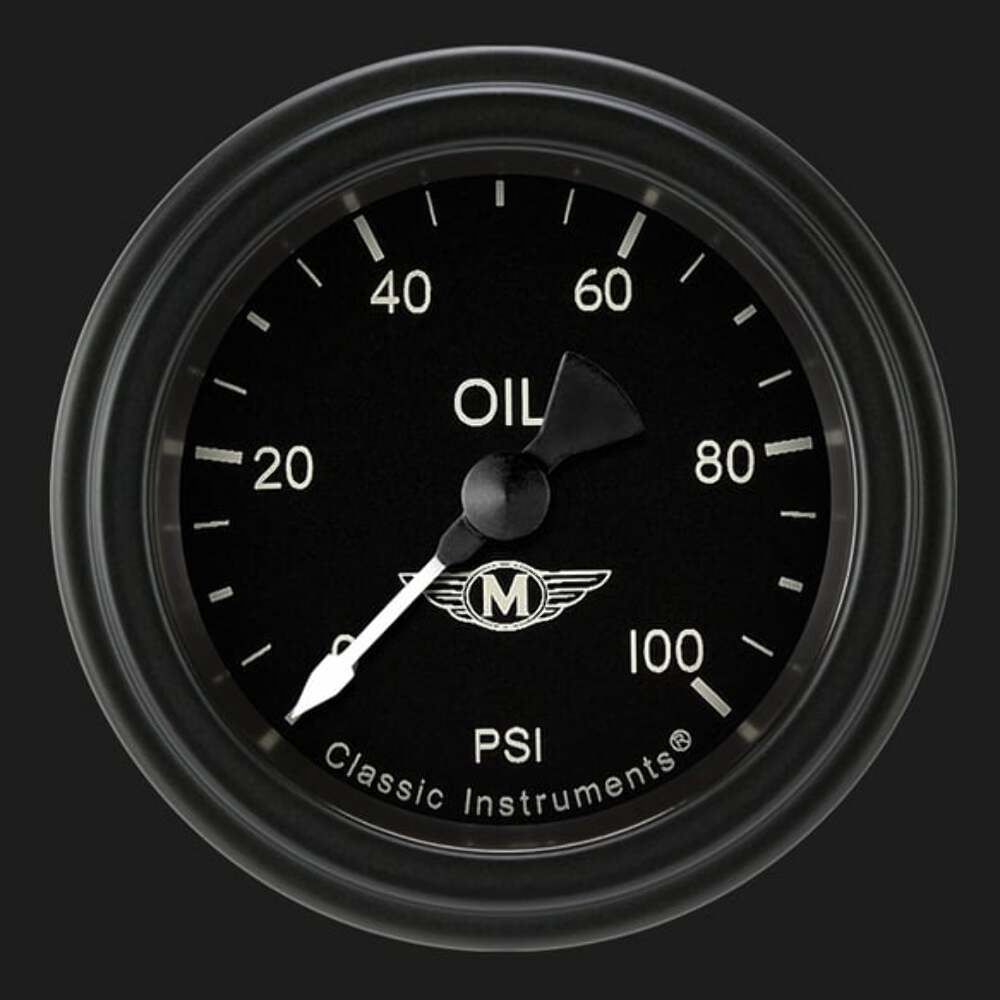 Moal Bomber 2 1/8" Oil Pressure Gauge MA181BLF