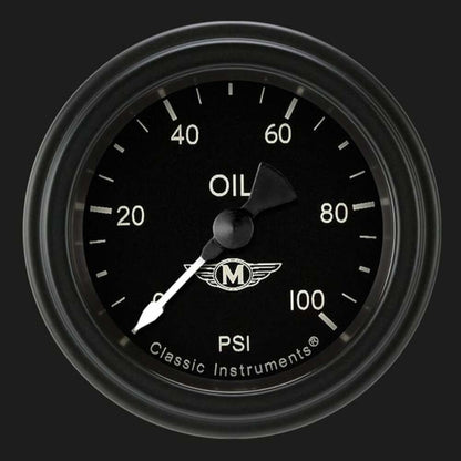 Moal Bomber 2 1/8" Oil Pressure Gauge MA181BLF