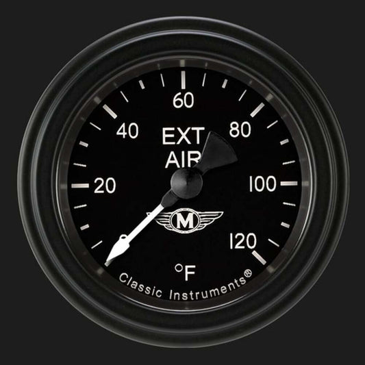 Moal Bomber 2 1/8" Outside Air Temp. Gauge MA199BLF