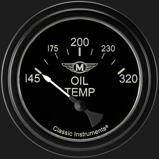 Moal Bomber 2 5/8" Oil Temperature Gauge MA228BLF
