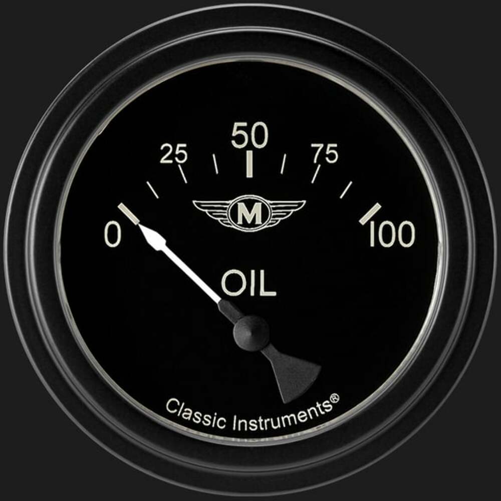 Moal Bomber 2 5/8" Oil Pressure Gauge MA281BLF