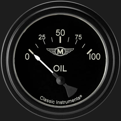 Moal Bomber 2 5/8" Oil Pressure Gauge MA281BLF