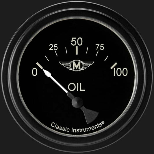 Moal Bomber 2 5/8" Oil Pressure Gauge MA281BLF