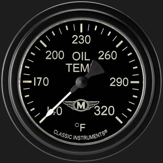Moal Bomber 2 5/8" Oil Temperature Gauge MA328BLF