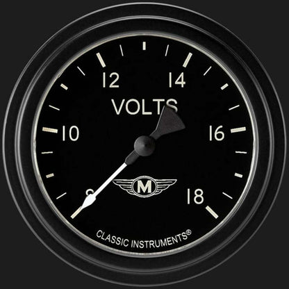Moal Bomber 2 5/8" Voltage Gauge MA330BLF