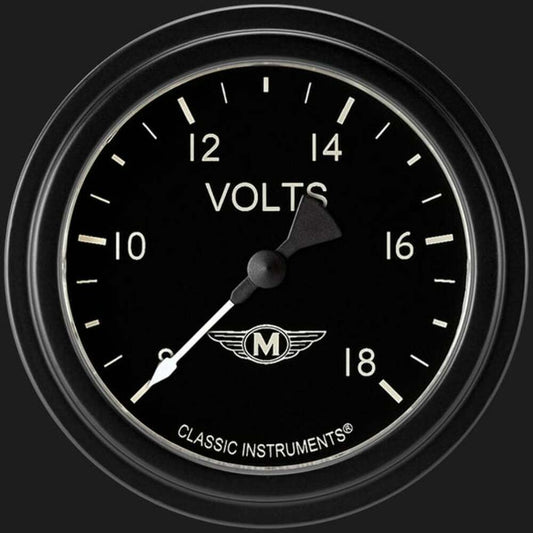 Moal Bomber 2 5/8" Voltage Gauge MA330BLF