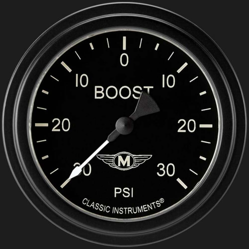 Moal Bomber 2 5/8" Boost/Vac Gauge MA341BLF
