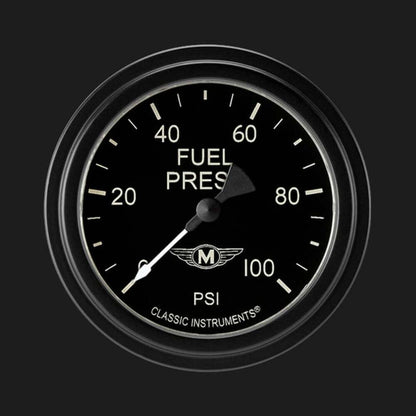 Moal Bomber 2 5/8" Fuel Pressure Gauge, 100 psi MA346BLF