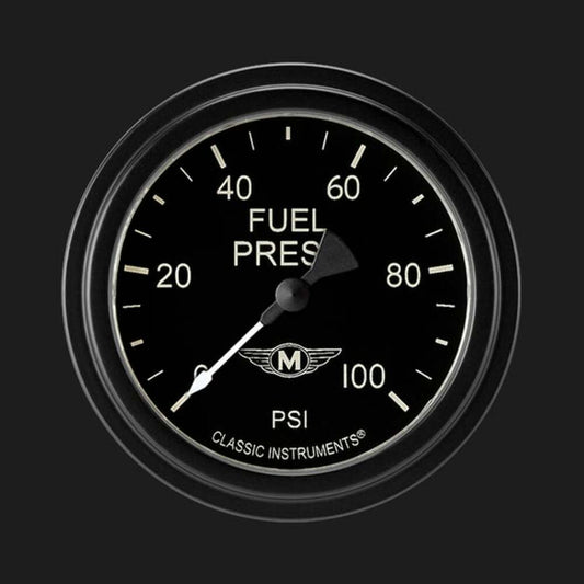 Moal Bomber 2 5/8" Fuel Pressure Gauge, 100 psi MA346BLF