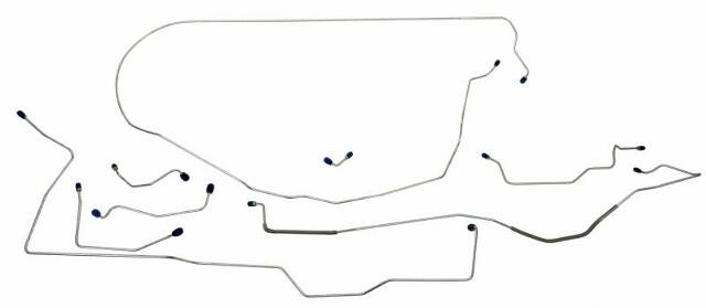 1967 Ford Mustang Complete Brake Line Kit V8 Power Disc MBLK18