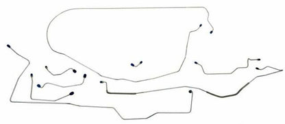 1967 Ford Mustang Complete Brake Line Kit V8 Power Disc MBLK18