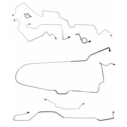 1971 Ford Mustang Complete Brake Line Set Front Power Disc V8 Steel MBLK54