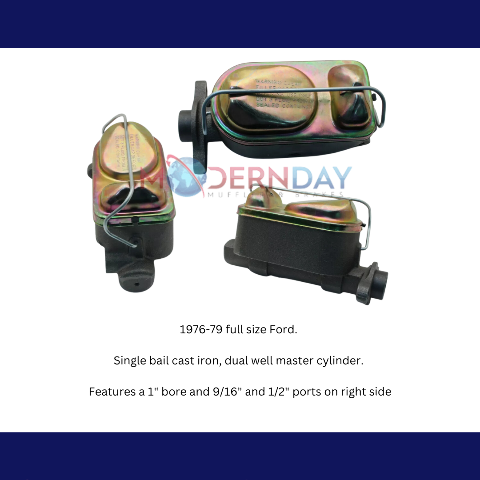 Fits 1976-79 Full Size Ford Master Cylinder MC11525
