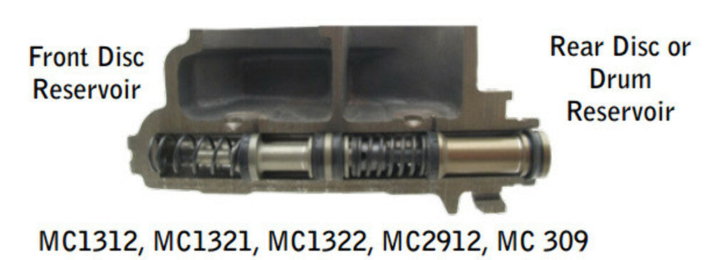 Fits GM Universal Cast Iron Master Cylinder 1-1/8" Bore MC2912H - Master Cylinders and Parts Car Part People