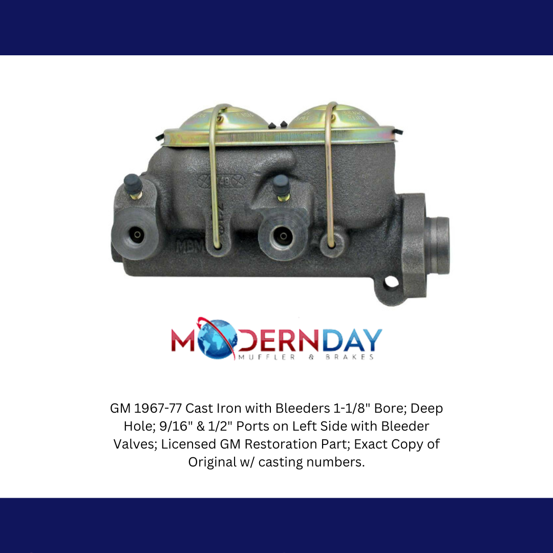 Fits GM 1967-1977 GM Restoration Cast Iron Master Cylinder MC309 - Master Cylinders and Parts Car Part People