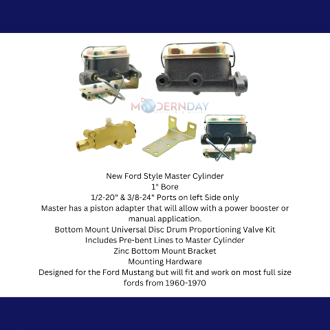 Universal Ford Style Mustang Master Cylinder Kit (Disc/Disc) MCK7161D