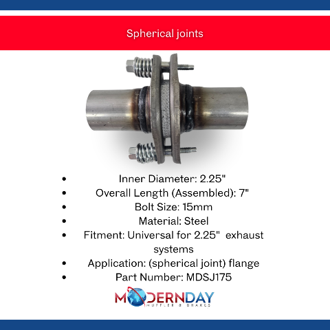 2.25" Inner Diameter Steel Exhaust Flange Repair Spherical Joint  MDSJ225