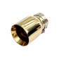 Single Round Double Wall Straight Cut Tip Miami Gold Bolt-On-MIA-GL6