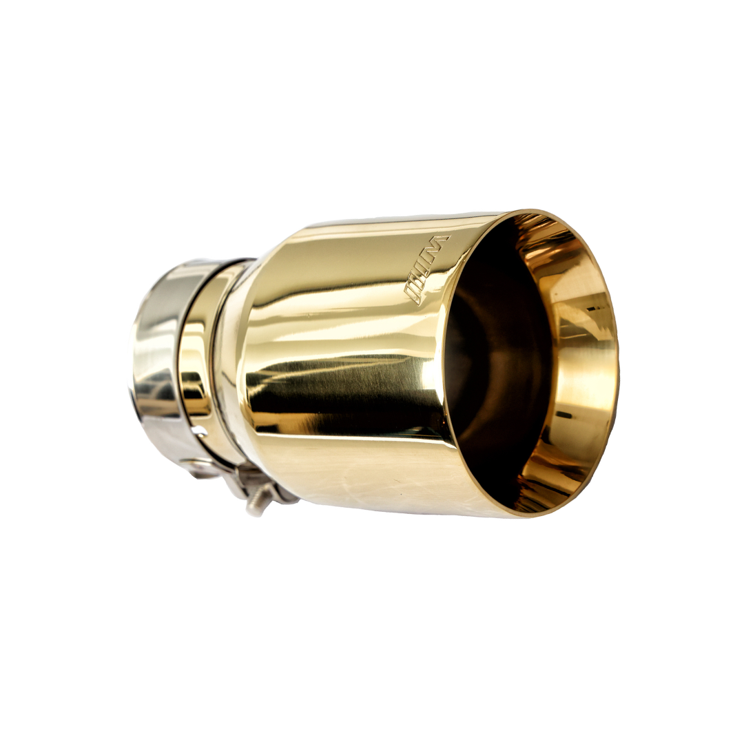 Single Round Double Wall Straight Cut Tip Miami Gold Bolt-On-MIA-GL6
