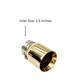 Single Round Double Wall Straight Cut Tip Miami Gold Bolt-On-MIA-GL6