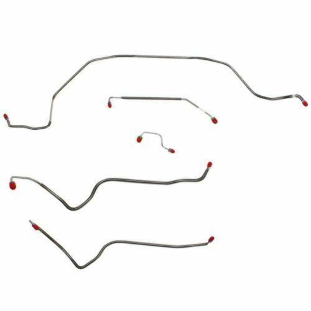 1970 Chevrolet Monte Carlo Front Brake Line Kit Power Disc 5 Piece Set MKT7001SS - Front Lines Car Part People
