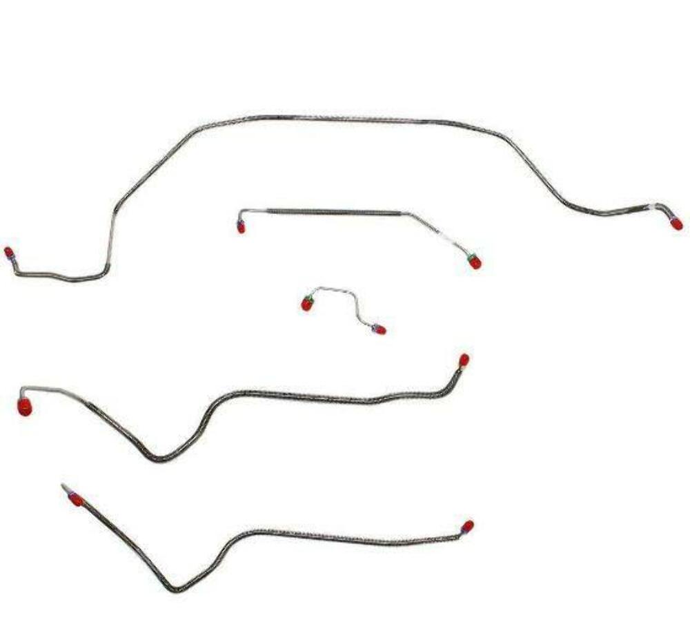 1989-94 Nissan Altima Front Brake Line Kit with No-ABS 5 Set Steel - NKT8912OM