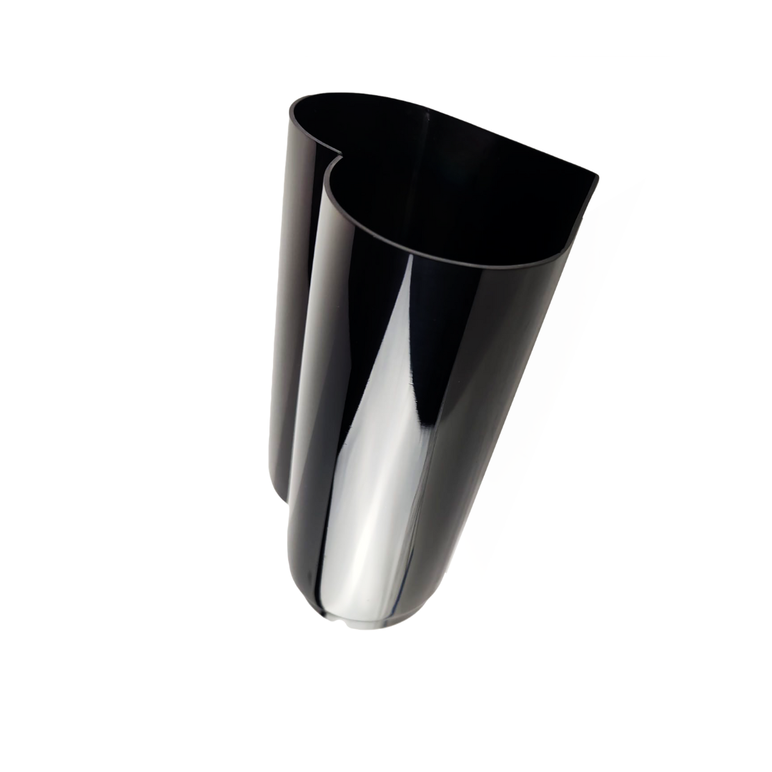 2.5" ID/4" OUT/9.5" Heart Shape Exhaust Tip Black Chrome NT-HEART-SBC
