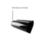 2.5" ID/4" OUT/9.5" Heart Shape Exhaust Tip Black Chrome NT-HEART-SBC