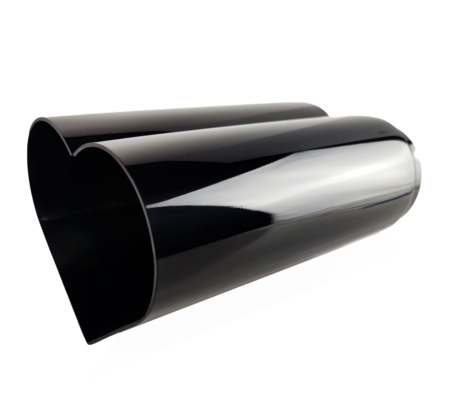 2.5" ID/4" OUT/9.5" Heart Shape Exhaust Tip Black Chrome NT-HEART-SBC