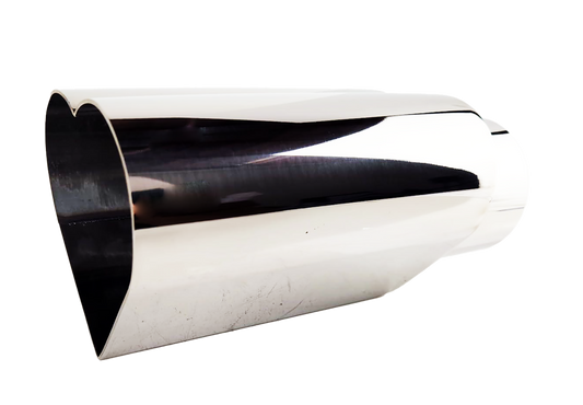 2.5" ID/4" OUT/9.5" Heart Shape Exhaust Tip Polished Chrome NT-HEART-SCP