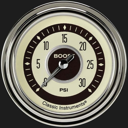 Nostalgia VT 2 5/8" Boost Gauge, 30 psi NT342SLC