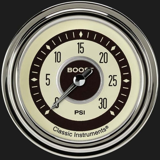 Nostalgia VT 2 5/8" Boost Gauge, 30 psi NT342SLC