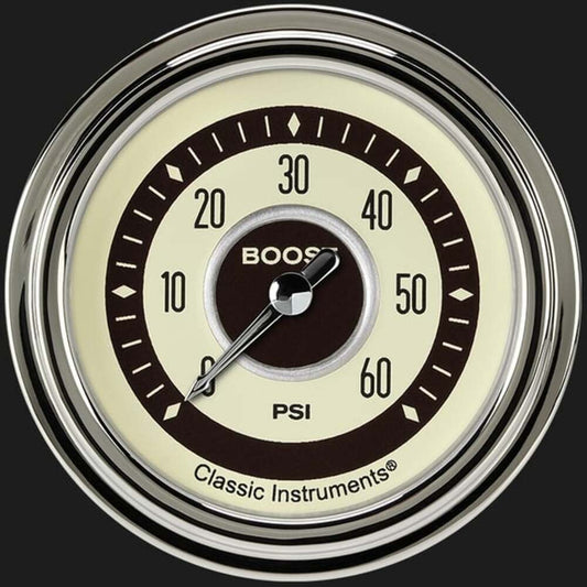 Nostalgia VT 2 5/8" Boost Gauge, 60 psi NT343SLC